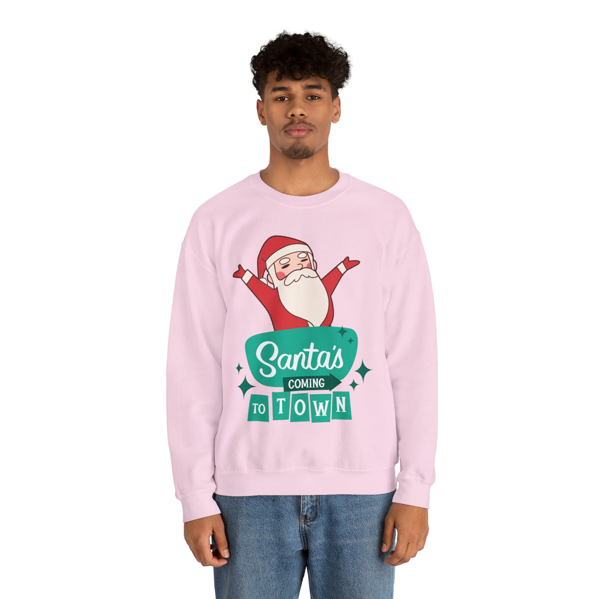 Santas Coming To Town Sweater, Christmas Sweatshirt, Christmas Sweater, Christmas Party Outfit, Holiday Gifts, Funny Christmas Sweater, Ugly Christmas Sweater, Holiday Sweatshirt, Cozy Sweater