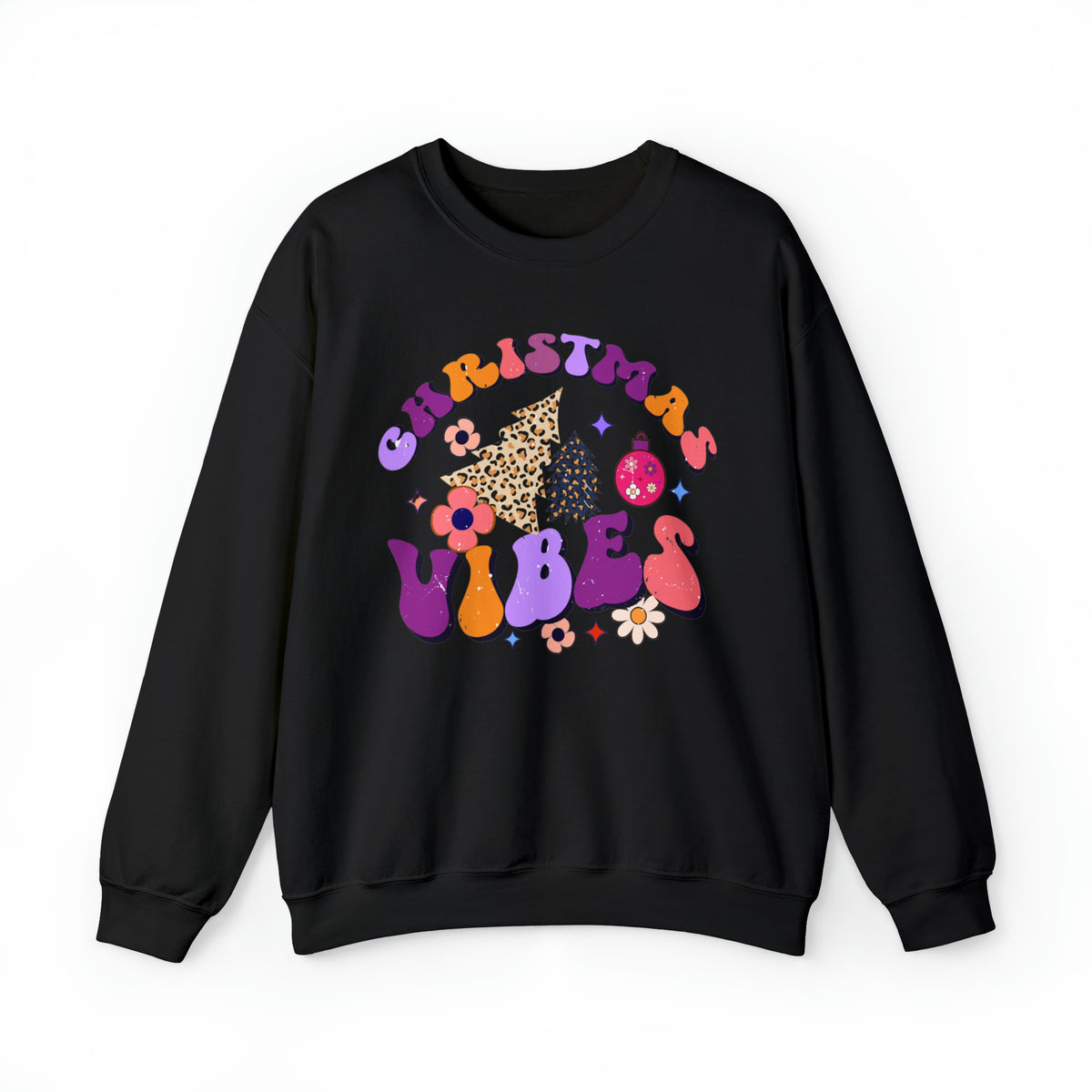 Christmas Vibes Sweatshirt, Sweatshirts for Moms, Christmas Sweater, Inspirational Sweater, Mental Health Sweater, Cozy Sweater, Hippie Sweater, Holiday Sweater