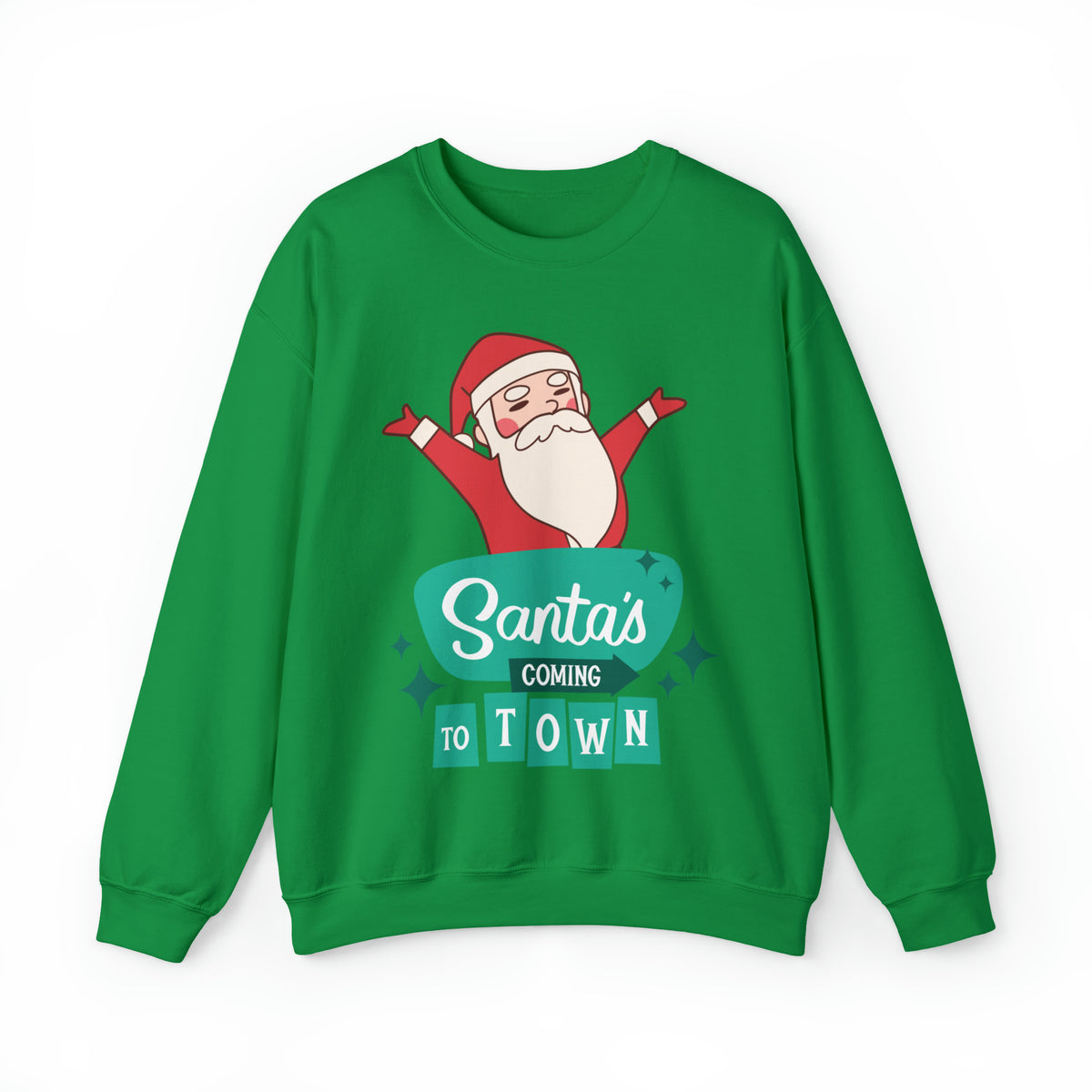 Santas Coming To Town Sweater, Christmas Sweatshirt, Christmas Sweater, Christmas Party Outfit, Holiday Gifts, Funny Christmas Sweater, Ugly Christmas Sweater, Holiday Sweatshirt, Cozy Sweater