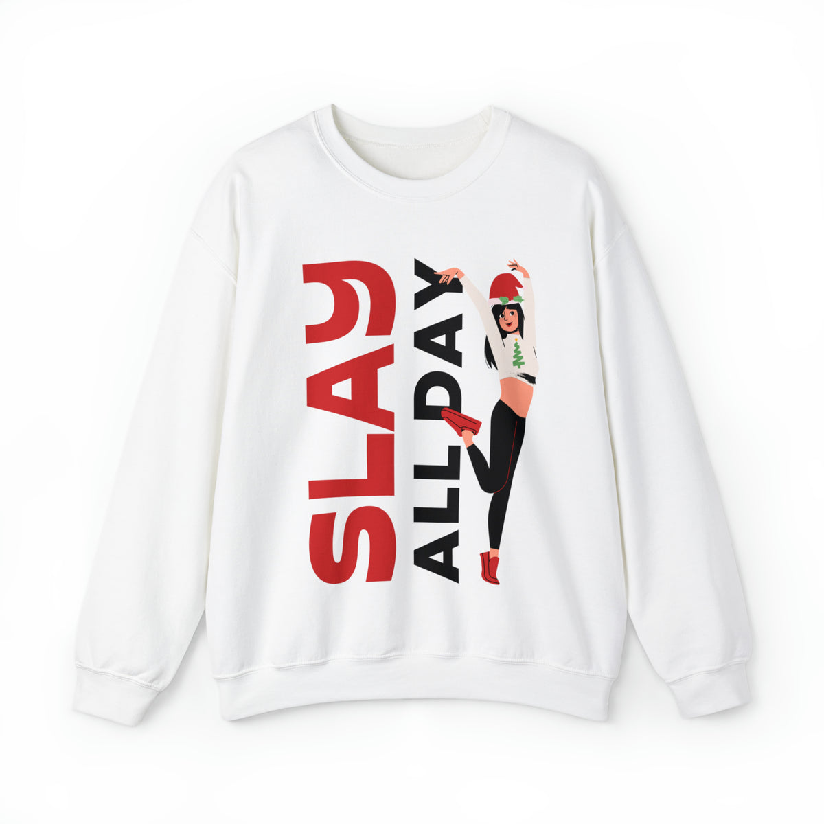 Slay All Day Sweatshirt, Sleigh All Day Sweater, Trendy Sweater For Christmas, Christmas Gifts For Her, Retro Crewneck, Cute Holiday Sweater