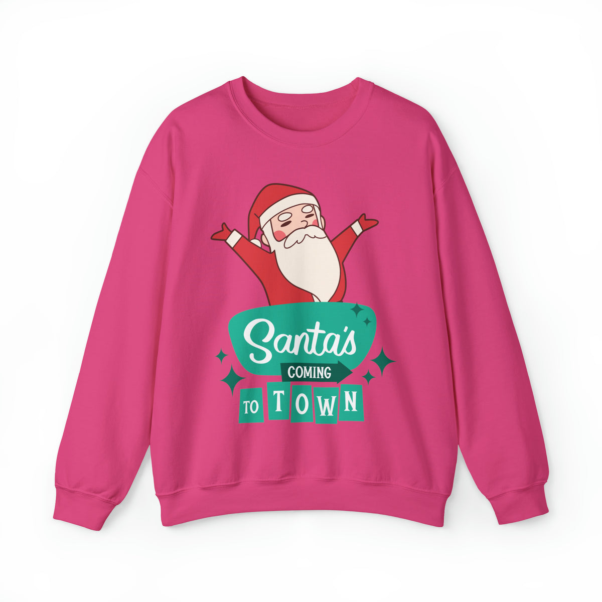 Santas Coming To Town Sweater, Christmas Sweatshirt, Christmas Sweater, Christmas Party Outfit, Holiday Gifts, Funny Christmas Sweater, Ugly Christmas Sweater, Holiday Sweatshirt, Cozy Sweater
