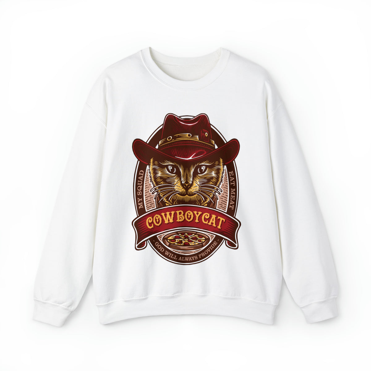Cowboy Cat Sweatshirt, Cat Lover Sweatshirt, Cat Lover Gift, Cats Sweater, Gift For Cat Lover
