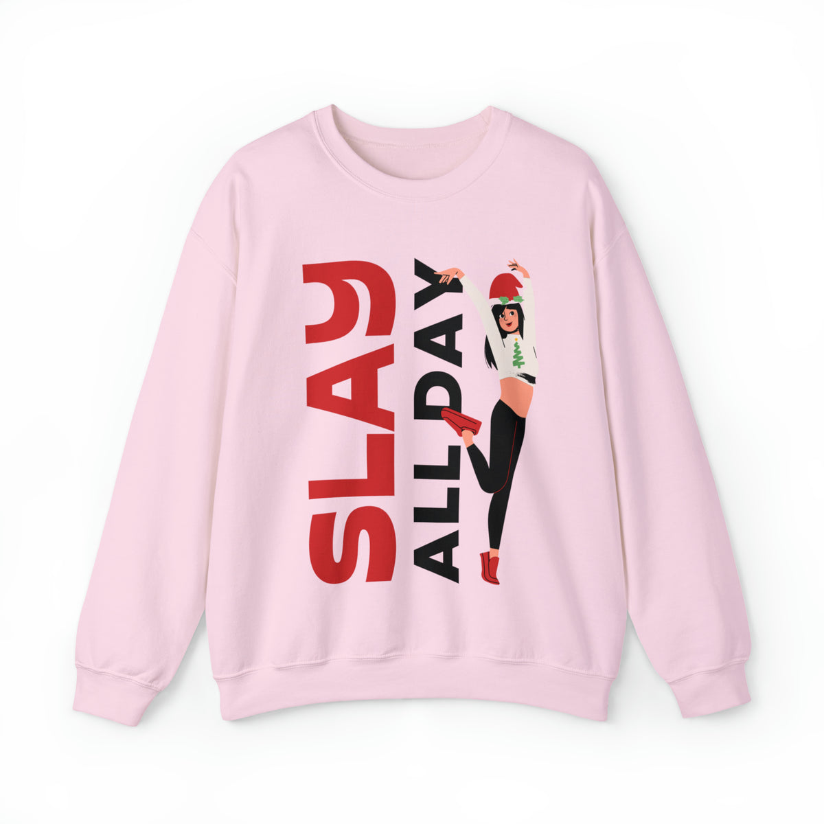 Slay All Day Sweatshirt, Sleigh All Day Sweater, Trendy Sweater For Christmas, Christmas Gifts For Her, Retro Crewneck, Cute Holiday Sweater