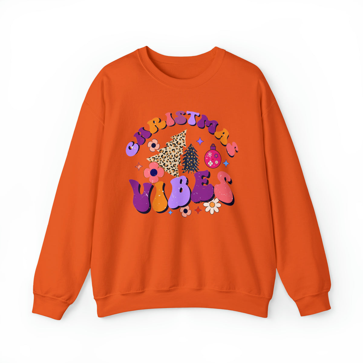 Christmas Vibes Sweatshirt, Sweatshirts for Moms, Christmas Sweater, Inspirational Sweater, Mental Health Sweater, Cozy Sweater, Hippie Sweater, Holiday Sweater