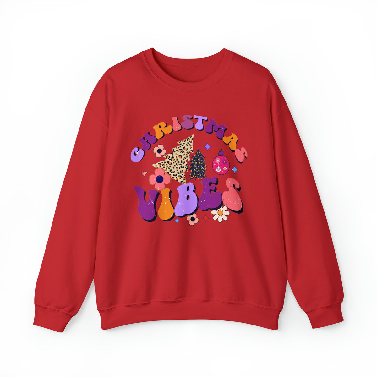 Christmas Vibes Sweatshirt, Sweatshirts for Moms, Christmas Sweater, Inspirational Sweater, Mental Health Sweater, Cozy Sweater, Hippie Sweater, Holiday Sweater