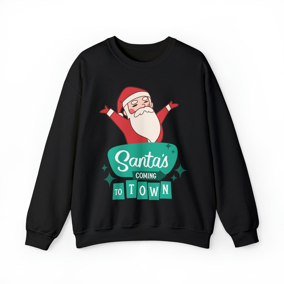 Santas Coming To Town Sweater, Christmas Sweatshirt, Christmas Sweater, Christmas Party Outfit, Holiday Gifts, Funny Christmas Sweater, Ugly Christmas Sweater, Holiday Sweatshirt, Cozy Sweater