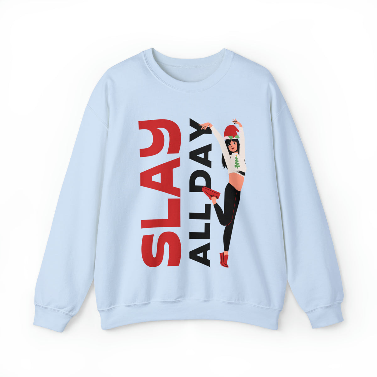 Slay All Day Sweatshirt, Sleigh All Day Sweater, Trendy Sweater For Christmas, Christmas Gifts For Her, Retro Crewneck, Cute Holiday Sweater