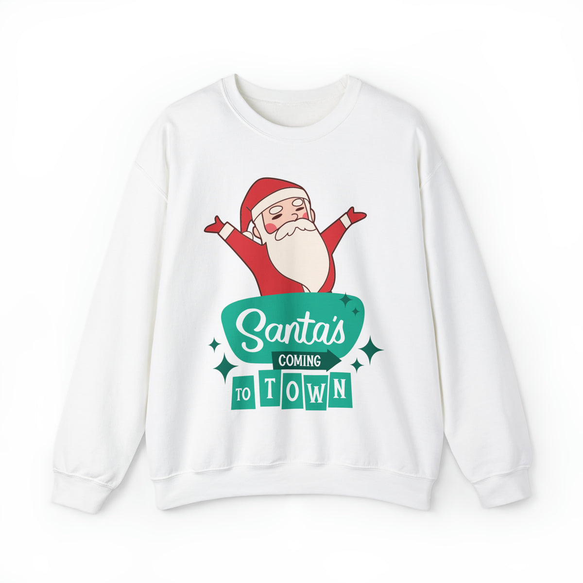 Santas Coming To Town Sweater, Christmas Sweatshirt, Christmas Sweater, Christmas Party Outfit, Holiday Gifts, Funny Christmas Sweater, Ugly Christmas Sweater, Holiday Sweatshirt, Cozy Sweater