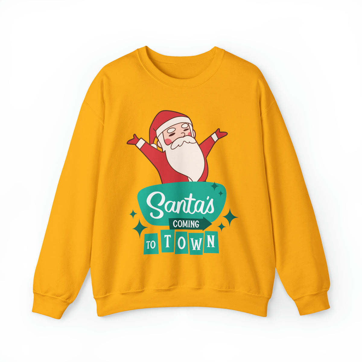 Santas Coming To Town Sweater, Christmas Sweatshirt, Christmas Sweater, Christmas Party Outfit, Holiday Gifts, Funny Christmas Sweater, Ugly Christmas Sweater, Holiday Sweatshirt, Cozy Sweater